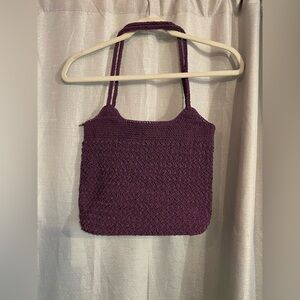 Crochet works -Purple Textured Shoulder Bag with Classic Design NWT